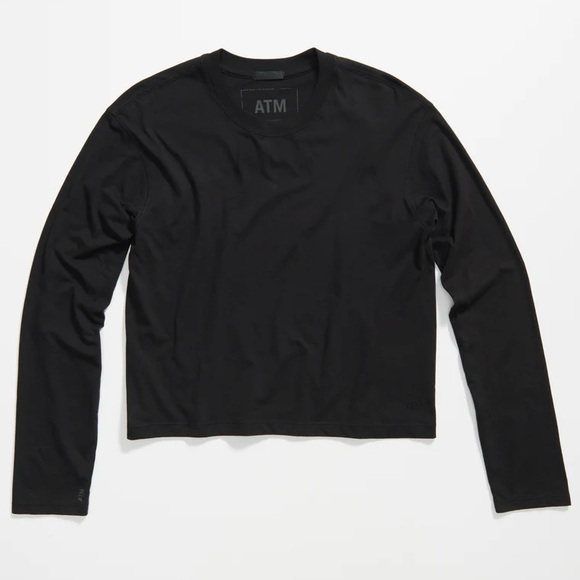 Brand New- ATM Anthony Thomas Melillo Classic Long Sleeve Boy Tee in Black 🖤 - Picture 3 of 10